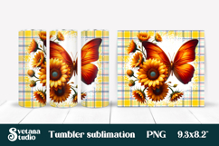 Butterfly flower tumblers | Summer tumbler sublimation Product Image 1