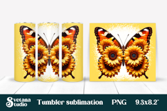 Butterfly flower tumblers | Summer tumbler sublimation Product Image 1