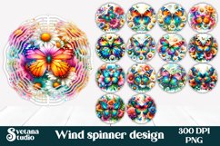 Butterfly flower wind spinner | Wind spinner bundle Product Image 3