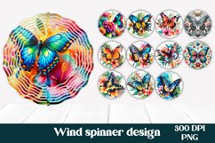 Butterfly flower wind spinner | Wind spinner bundle Product Image 5