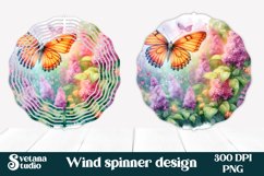 Flower wind spinner | Butterfly spinner | Summer spinner PNG Product Image 1