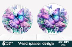 Flower wind spinner | Butterfly spinner | Summer spinner PNG Product Image 1