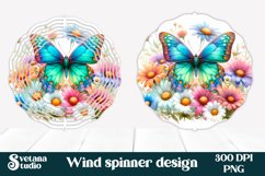 Flower wind spinner | Butterfly spinner | Summer spinner PNG Product Image 1