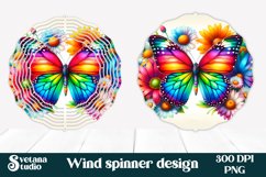 Flower wind spinner | Butterfly spinner | Summer spinner PNG Product Image 1