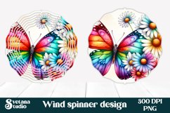 Flower wind spinner | Butterfly spinner | Summer spinner PNG Product Image 1