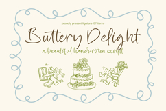 Buttery Delight - Beautiful Handwritten Script Product Image 1