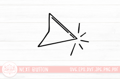 Cartoon Next Button Hand Drawn Doodle Element SVG Cut tFile Product Image 1