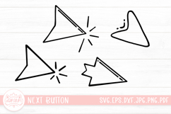 Cartoon Next Button Hand Drawn Doodle Element SVG Cut tFile Product Image 1