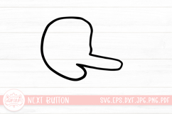 Cartoon Next Button Hand Drawn Doodle Element SVG Cut tFile Product Image 1