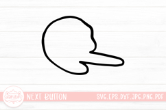 Cartoon Next Button Hand Drawn Doodle Element SVG Cut tFile Product Image 1