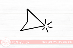 Cartoon Next Button Hand Drawn Doodle Element SVG Cut tFile Product Image 1