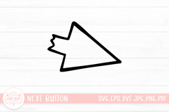 Cartoon Next Button Hand Drawn Doodle Element SVG Cut tFile Product Image 1