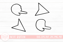 Cartoon Next Button Hand Drawn Doodle Element SVG Cut tFile Product Image 1