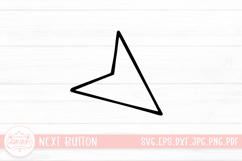 Cartoon Next Button Hand Drawn Doodle Element SVG Cut tFile Product Image 1