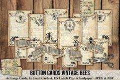Vintage Bees Button Cards are printable ephemera/embellishments. 300dpi high quality Digital images that can be used for Junk Journals, Scrapbooking, Cardmaking or other paper crafts.