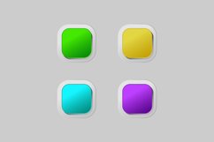Button web ui and ux glass morphism colorful isolated Product Image 2