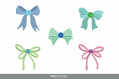 Button with Ribbon Clipart - Scrapbook Embellishment Product Image 1