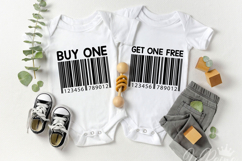 Buy One Get One Free Svg, Twin Baby Shower, Funny Baby Svg Product Image 2