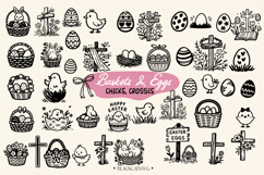 Whimsical Easter doodles Bundle 220 designs Svg PNG Product Image 4