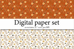 Wildflowers Aesthetics Digital Paper, Meadow Flowers Product Image 6