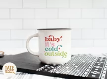 Baby it's cold outside SVG cut file - Retro christmas svg Product Image 2