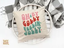 Oh by golly feelin' jolly SVG cut file - Retro Christmas svg Product Image 3