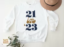 21 in '23 SVG cut file - Retro 21st birthday SVG Product Image 2
