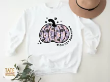 Oh hey pumpkin PNG file for sublimation - boho halloween Product Image 2