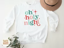 Oh holy night SVG cut file - Retro Christian Christmas svg Product Image 3