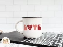 LOVE heart Retro Valentines Day shirt SVG cut file Product Image 3