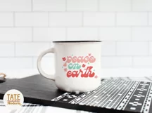 Peace on earth SVG cut file - Retro Christmas shirt svg Product Image 3
