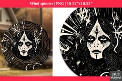 Witch, Halloween wind spinner designs, witch sublimation PNG Product Image 1