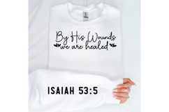 By His wounds we are healed Sleeve SVG Design Product Image 2