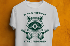 Funny Raccoon SVG Sarcastic Trial Error Cut File PNG Product Image 3