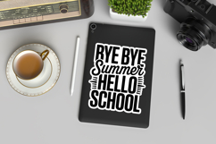 Bye Bye Summer Hello School SVG File | School Sticker SVG Product Image 3
