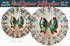 Christmas coquette bows Wind Spinner wrap sublimation design Product Image 2