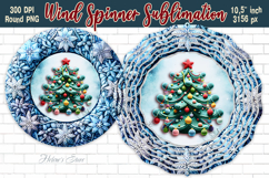 3d Christmas Knitted design Wind Spinner wrap sublimation Product Image 2