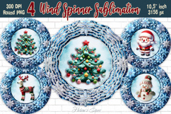 3d Christmas Knitted design Wind Spinner wrap sublimation Product Image 1