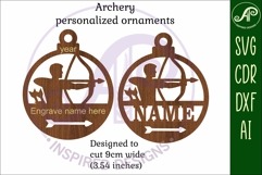 Archery personalized Christmas Ornament SVG Product Image 3