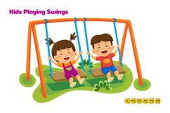 Kids Playing Swings #01 Product Image 1
