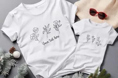wild flowers line art minimalist svg, dxf, eps, png Product Image 3