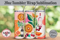 Wine Theme 20oz Tumbler Wrap, Wine Lover 20oz Tumbler Product Image 1