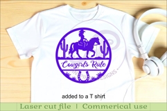 Cowgirl Horse name wall art sign, SVG personalized Product Image 3