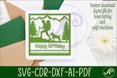 Hiking square named wall sign or card topper svg Product Image 3