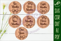 Bow Baby Milestone Discs, Girl Monthly Milestones Product Image 3