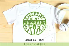 Gardening Is My Therapy SVG Laser Cut Garden Sign File Product Image 3