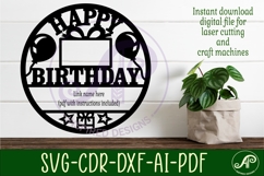 Happy birthday personalized wall art sign d2 Product Image 3