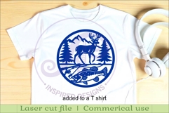 Buck and Bass, Hunting and fishing wall sign, SVG f Product Image 2