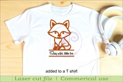 Cute Woodland Fox name sign svg laser cut file Product Image 3