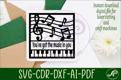 Music lovers name sign svg laser cut design or card Product Image 3